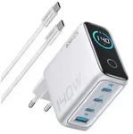 Anker Ladeger&auml;t (140W, 4-Port, PD 3.1) mit USB-C Kabel Silber - Silber