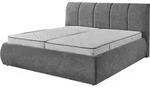 Polsterbett HARPER SIYA LF 180x200 cm silber Doppelbett - Silber
