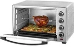 ECG ET 20482 Stainless | Elektroofen | Inneninhalt 48l | Drehgrill | Doppeltes Glas 