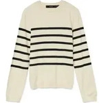 Vero Moda VMSABA Knitted pullover, Pullover, Erwachsener, Weiblich, Wei&szlig;, M, Viskose