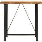 vidaXL Bartisch 110x55x107 cm Massivholz Mango und Eisen - Braun