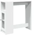 vidaXL Bartisch mit Regal Wei&szlig; 101x40x103,5 cm Holzwerkstoff - Wei&szlig;