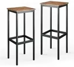 Barhocker 2er Set Vicco Fyrk Eiche rustikal 32 x 78 cm 2 Teile, Model 34123 -...