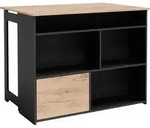 Bartisch Vicco Dominic Goldkraft Eiche 116 x 37 cm 4x offene F&auml;cher und 1x...
