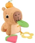 Kuschel-Capybara (mit Bei&szlig;ring und Rassel) - Braun