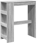 vidaXL Bartisch mit Regal Grau Sonoma 90x40x103,5 cm Holzwerkstoff - Grau