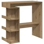 vidaXL Bartisch mit Regal Artisan-Eiche 100x48x101,5 cm - Braun