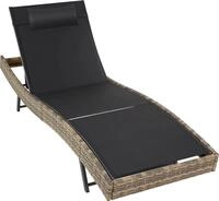 tectake&reg; Rattan Sonnenliege Moana 69 x 211 x 41 - 94 cm
