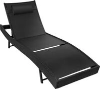 tectake&reg; Rattan Sonnenliege Moana 69 x 211 x 41 - 94 cm