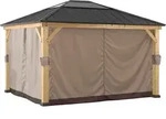Vorhang f&uuml;r Sunjoy Zedernholz Gazebo 336cm x 394cm - Gr&uuml;n