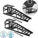 STAHLWERK Hydraulische Auffahrrampe GTH-14 ST 2er Set mit 5 Tonnen Tragkraft