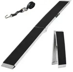 TRUTZHOLM 1 x Auffahrrampe klappbar 228 cm 340 kg Traglast Alu Anti Rutsch E-Bike