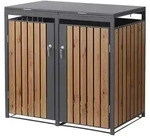 ML-Design M&uuml;lltonnenbox 2er f&uuml;r 2 Tonnen 240L 132x80x120 cm...