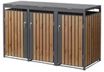 ML-Design M&uuml;lltonnenbox 3er f&uuml;r 3 Tonnen 240L 200x80x120 cm...