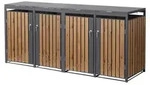 ML-Design M&uuml;lltonnenbox 4er f&uuml;r 4 Tonnen 240L 264x80x120 cm...