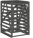 vidaXL M&uuml;lltonnenbox Grau 84x90x128,5 cm Massivholz Kiefer - Grau
