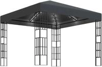 vidaXL Pavillon mit LED-Lichterkette 3x3 m Anthrazit