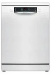 Bosch Serie 4 SMS46KW02E, Freistehend, Standardgr&ouml;&szlig;e (60 cm), Wei&szlig;, Schwarz,