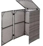 M&uuml;lltonnenverkleidung MCW-E25, M&uuml;lltonnenbox M&uuml;lltonnenabdeckung,...