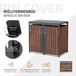 ML-Design M&uuml;lltonnenbox 2er M&uuml;lltonnen, 240L, 132x80x120 cm,...