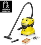 K&auml;rcher Akku-Nass-/Trockensauger WD 4-18 Dual, 18-V-Akkuplattform, ohne Akku - Gelb