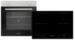 Backofen Herd Kochfeld Herdset Induktion 77cm Timer 2 Flexzonen Slider Respekta...