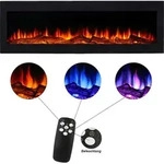 El Fuego Brixen Elektrokamin 180 cm zur Wandmontage mit 3-farbigem Gluteffekt -