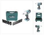 Makita DTW 190 Z Akku Schlagschrauber 18 V 190 Nm + Steckschl&uuml;ssel Set - ohne...