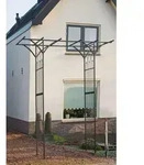 Nature Gartenbogen Metall 114x66x232 cm Schwarz - Schwarz