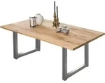 SIT M&ouml;bel Esstisch aus Wildeiche 220 cm | Platte 40 mm natur | Gestell Metall