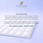 HANSKRUCHEN Royal Dauneneinziehdecke 155x220 cm Leicht 100% G&auml;nsedaunen waschbar