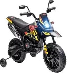 AIYAPLAY Kinder Elektro-Motorrad, 12V Kindermotorrad mit Musik, 6 km/h Gelb -...