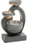 Dehner Gartenbrunnen Heart, ca. 72.5 x 45.5 x 32.5 cm, Polyresin, grau - Grau