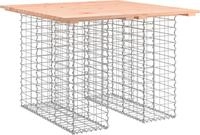 vidaXL Gartentisch aus Gabionen 100x102x72 cm Massivholz Douglasie
