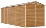 vidaXL Ger&auml;tehaus Hellbraun 191x555x198 cm Verzinkter Stahl