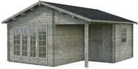 Gartenhaus Palmako Irene inkl. Fu&szlig;boden 565 x 598 cm tauchgrundiert grau