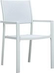 vidaXL Gartenst&uuml;hle 4 Stk. Wei&szlig; Kunststoff Rattan-Optik