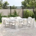 vidaXL Transparente Plane mit &Ouml;sen 5x5 m Polyethylen - Transparent