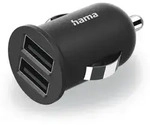 Hama 2-fach-USB-Ladeger&auml;t Zigarettenanz&uuml;nder, 2,4A/12W - Schwarz