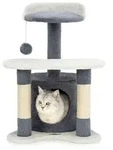 lionto Kratz- & Spielbaum, 65 cm stabiler Katzenbaum mit Sisalst&auml;mmen,...