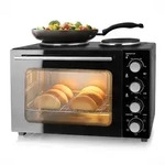 Emerio Mini-Backofen &ndash; 2 Kochplatten &ndash; 90&ndash;230 &deg;C &ndash; Ober- & Unterhitze...