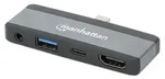 Manhattan 190404, Kabelgebunden, USB 3.2 Gen 2 (3.1 Gen 2) Type-C, 100 W, 3,5 mm,