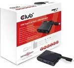 CLUB3D USB Typ-C auf VGA + USB 3.0 + USB Typ-C Charging Mini Dock, Kabelgebunden, USB