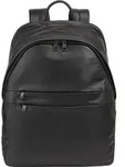 DuDu New York Daypack Leder 41 cm Laptopfach - Schwarz