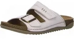 Fischer Markenschuhe Pantoletten,Abs.b.35mm, m.Fu&szlig;bett in weiss/weiss kombi,...