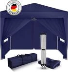 Kronenburg Faltpavillon 2x2m - Wasserfest, UV-Schutz 50+, 4 Seitenteile, blau