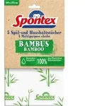 Spontex Haushaltstuch Bambus 5er Pack - Gr&uuml;n/Wei&szlig;
