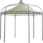 DEGAMO Pavillon Gartenpavillon MODENA 6-eckig 320cm, Stahl schwarz, wasserdicht