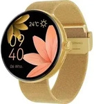 Forever Smartwatch fur Damen Forevive 5 SB-365 Gold, IP68, Schrittz&auml;hler,