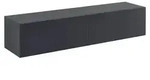 H&auml;ngeboard &lsquo;Evaton&lsquo; mit 2 Klappen 140 x 33 x 30 cm Dunkelgrau, matt - Dunkelgrau